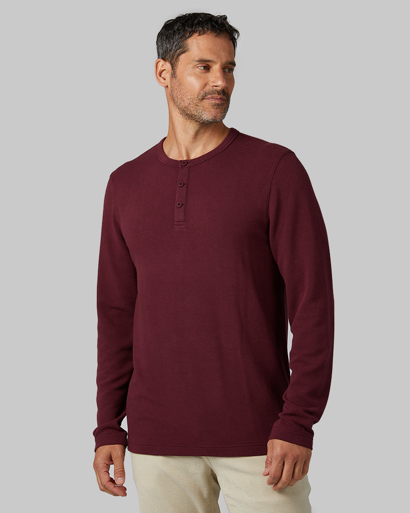 MEN'S EVERYDAY COMFORT LONG SLEEVE HENLEY T-SHIRT