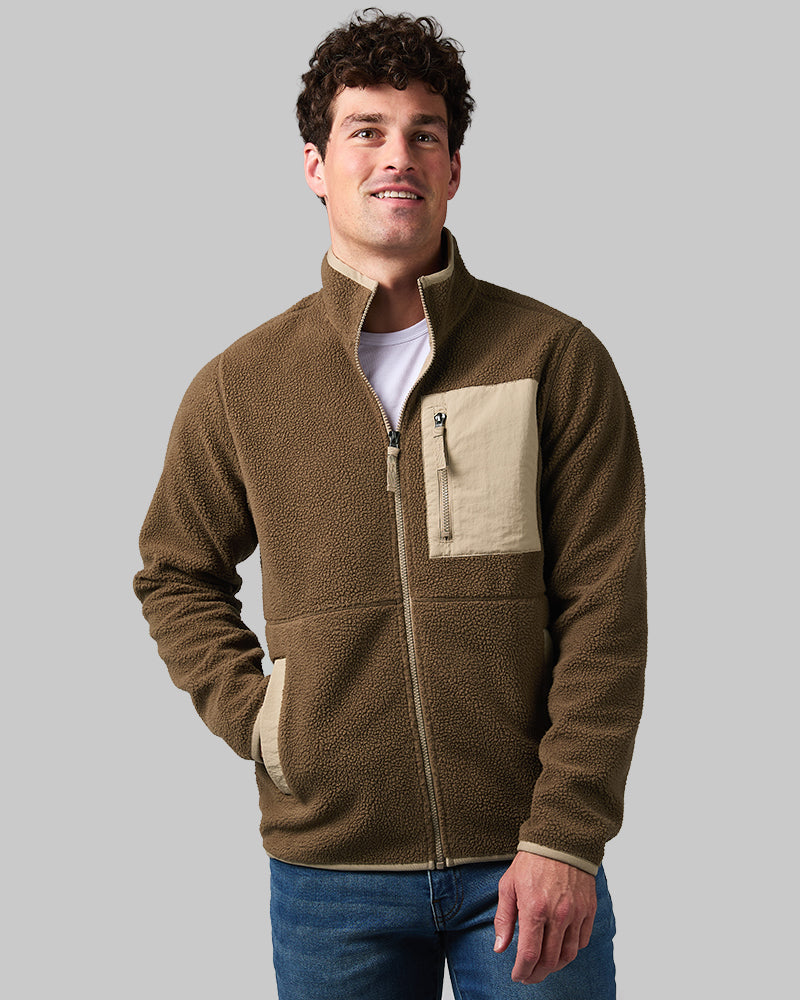MEN'S OUTDOOR SHERPA FULL ZIP JACKET