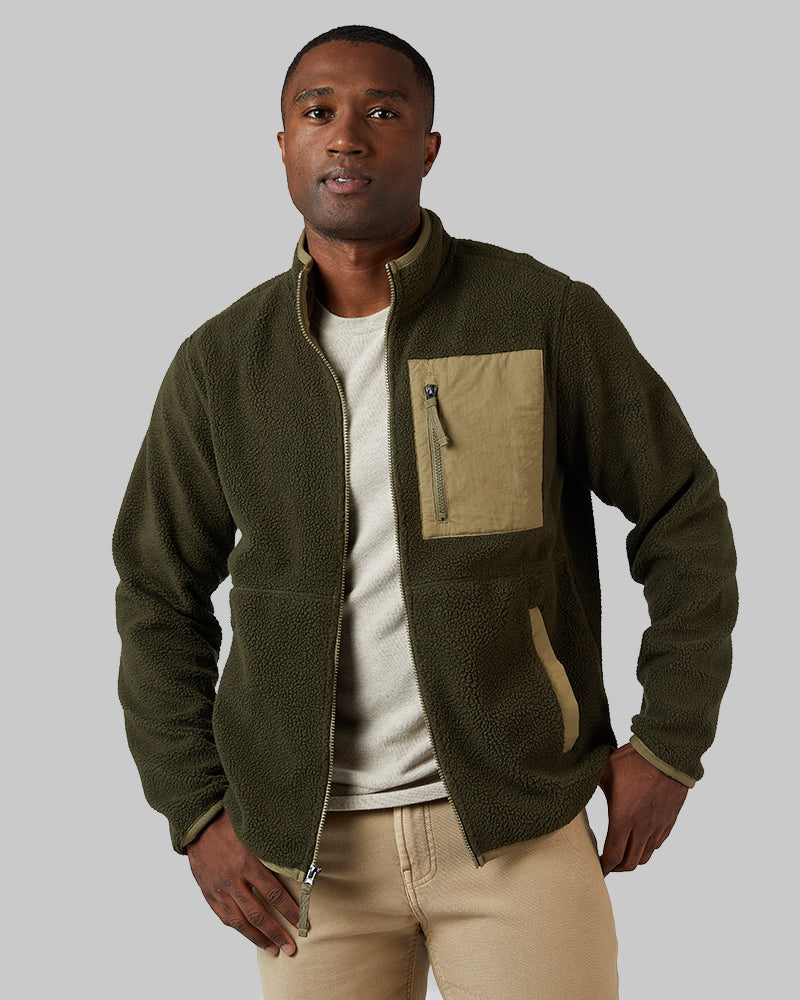 MEN'S OUTDOOR SHERPA FULL ZIP JACKET