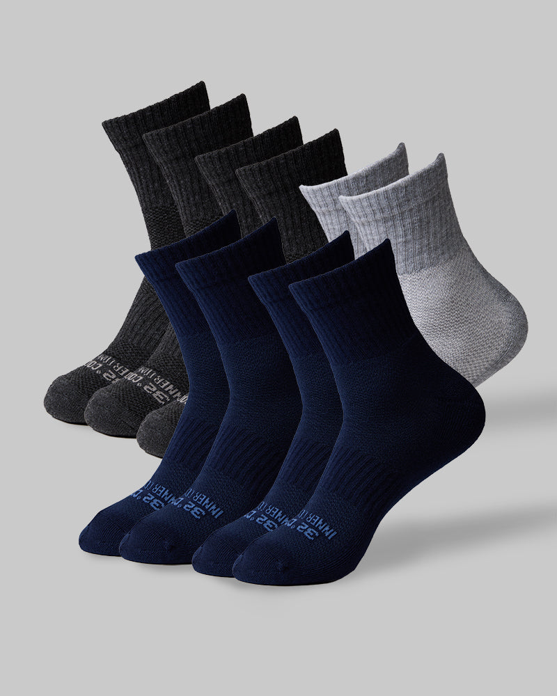 MEN'S 5-PACK COOL COMFORT QUARTER SOCKS